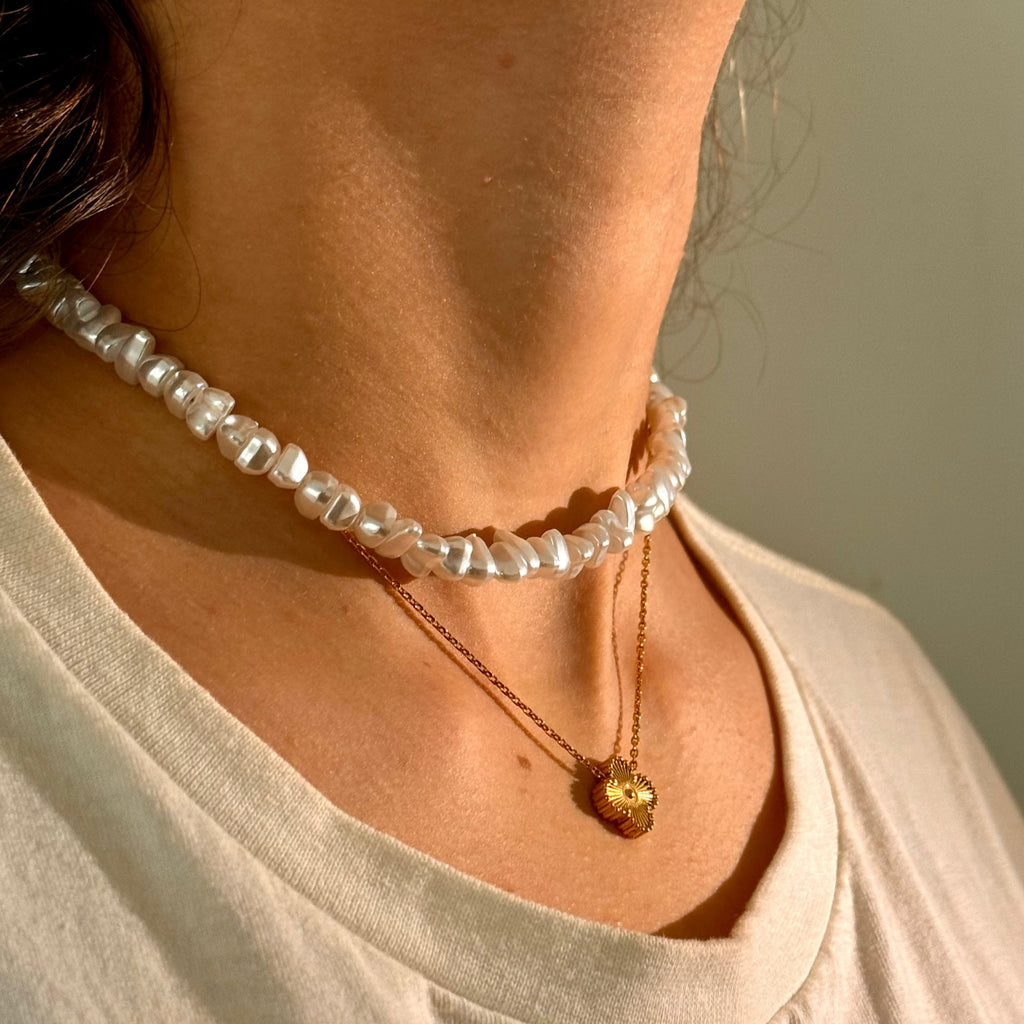 Pearls and Alhambra Necklace