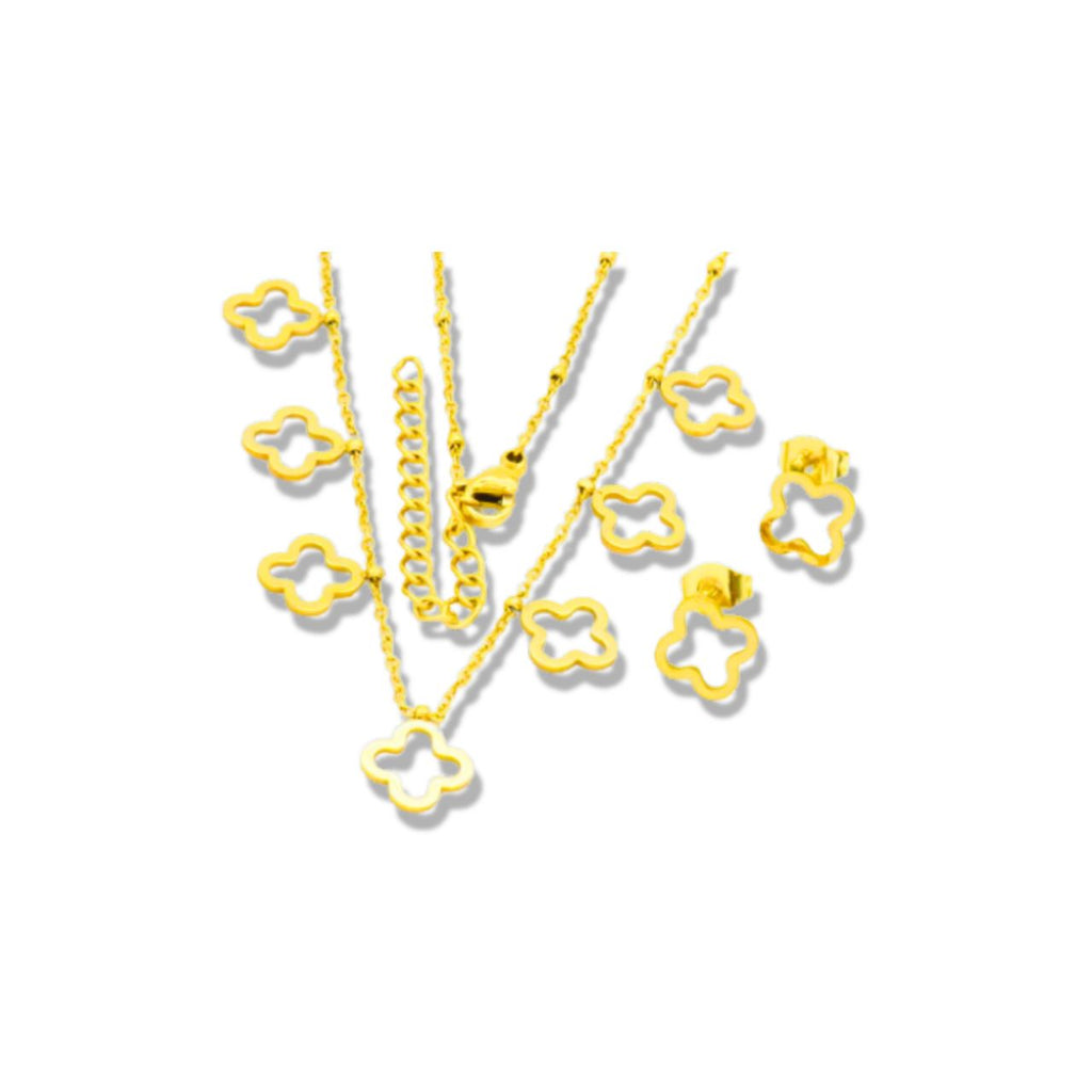 Clover Charms necklaces gold waterproof