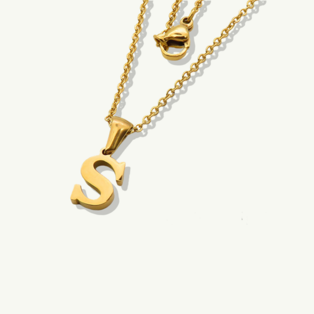 Waterproof sweatproof gold necklace