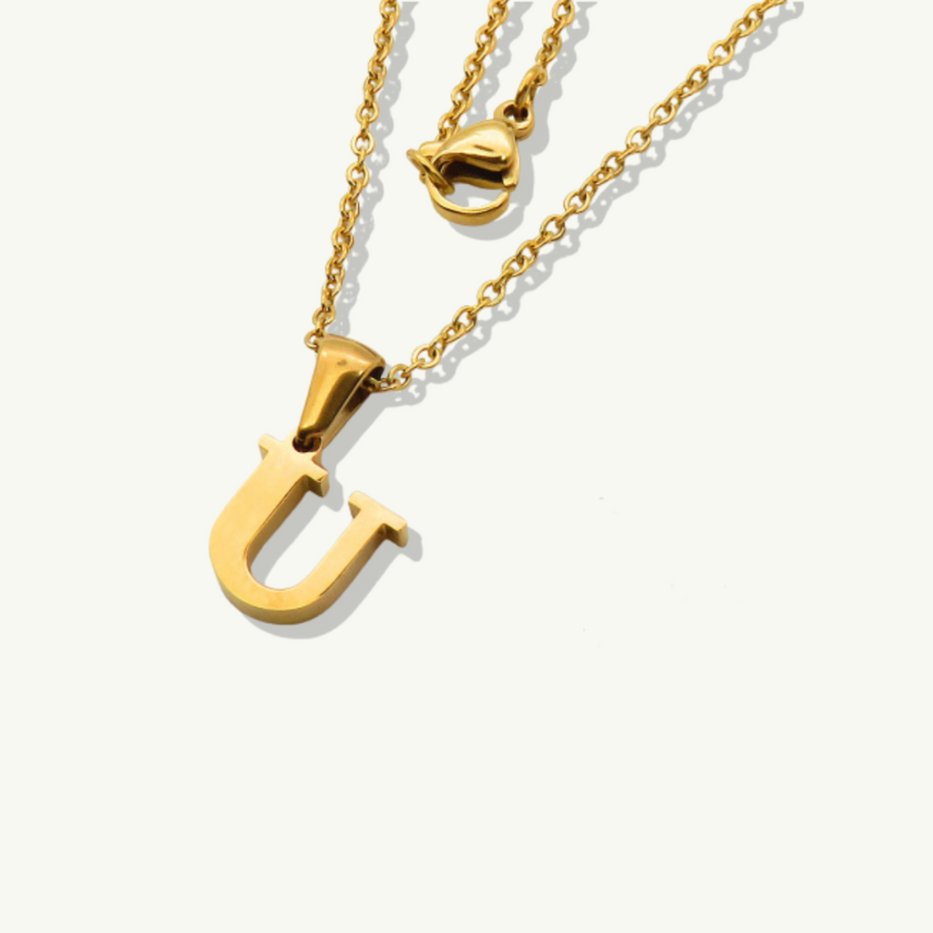 Waterproof sweatproof gold necklace