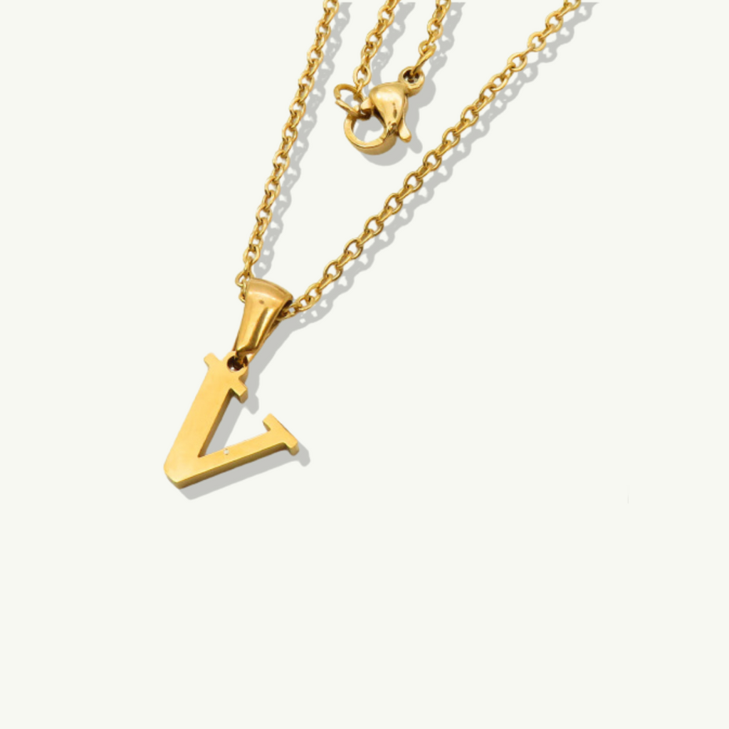 Waterproof sweatproof gold necklace