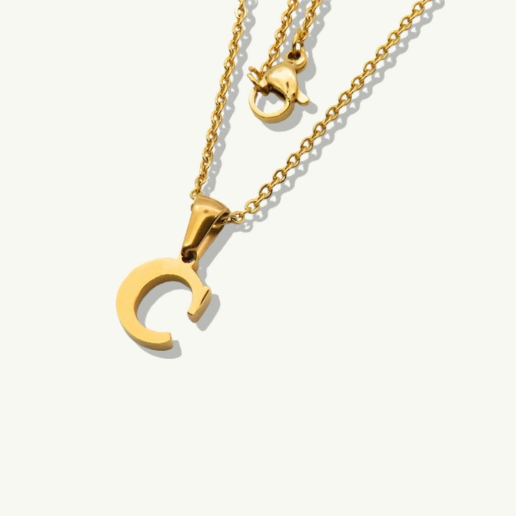 Waterproof sweatproof gold necklace