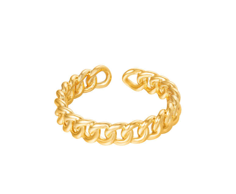 waterproof sweatproof jewellery | Gold figaro ring