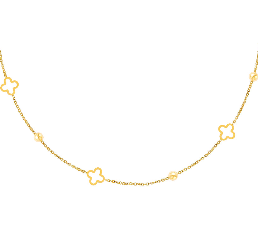 Necklaces Gold Clover Waterproof 