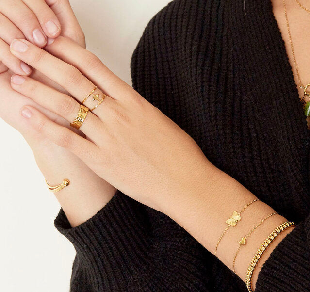 Butterfly Bracelet | gold waterproof jewellery