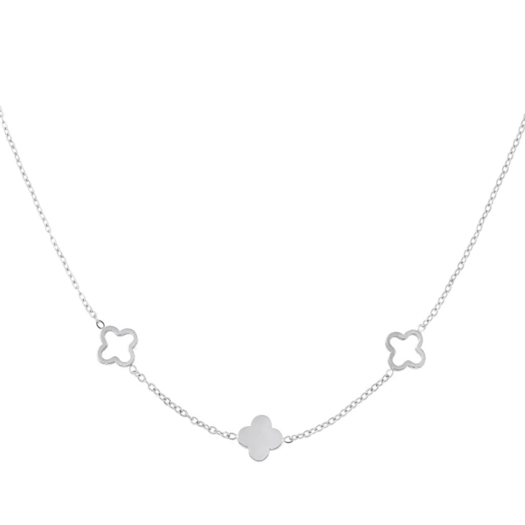 Waterproof sweatproof jewellery Gold dainty minimalist clover necklaces